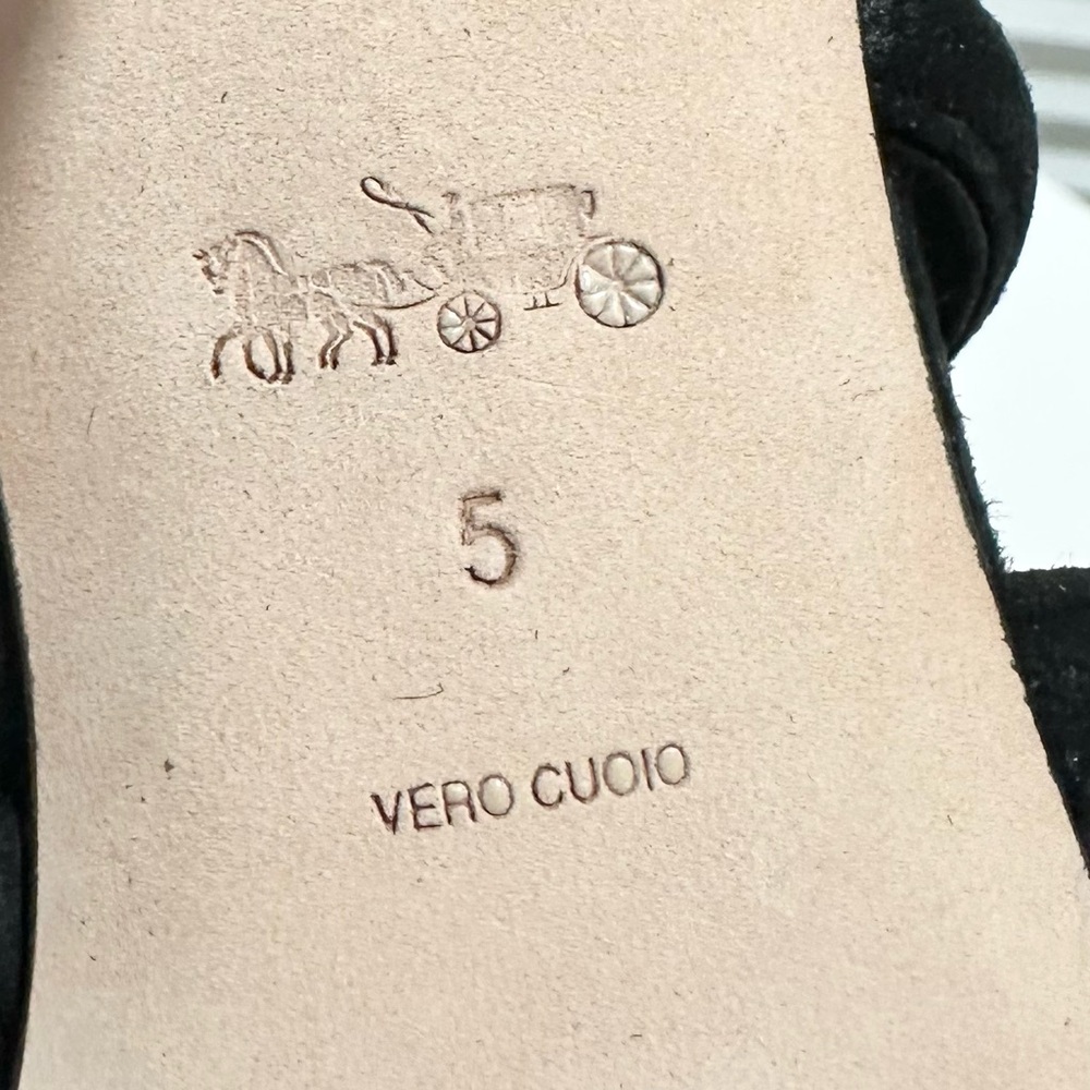 🌸COACH🌸 Black Suede Strappy Sandal Size: 5 - Picture 10 of 11